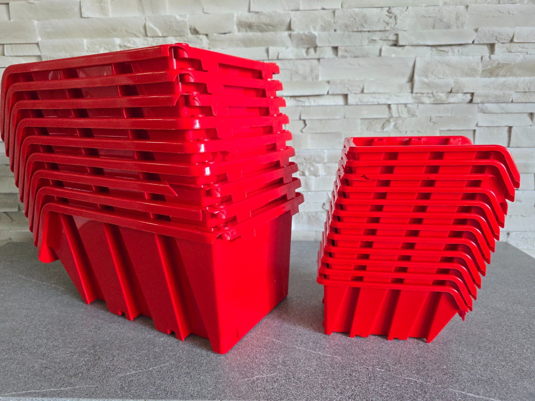 Contenitori & Simili: 21 Lagerboxen 39 cm Lagerbox Stapelbox Sortierbox Sichtbox – Nuovo (secondo la descrizione) da Baar venduto da Werkzeugzentrum 2