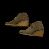 Clarks Beige Wildleder Keil gepolsterte Sohlenschuhe 37