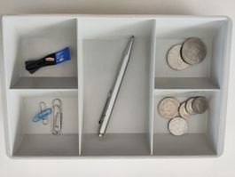 Schreibtisch Organizer / Kassen - Münzfach
