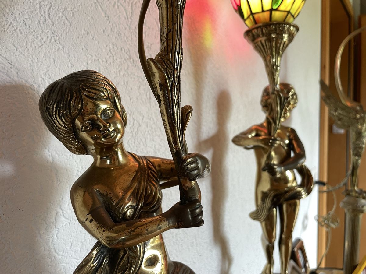 Tiffany & Co. Lampen: 2 Jugendstil Tiffany Lampen Lybelle Messing – Gebraucht aus Bern von fotolog111 2