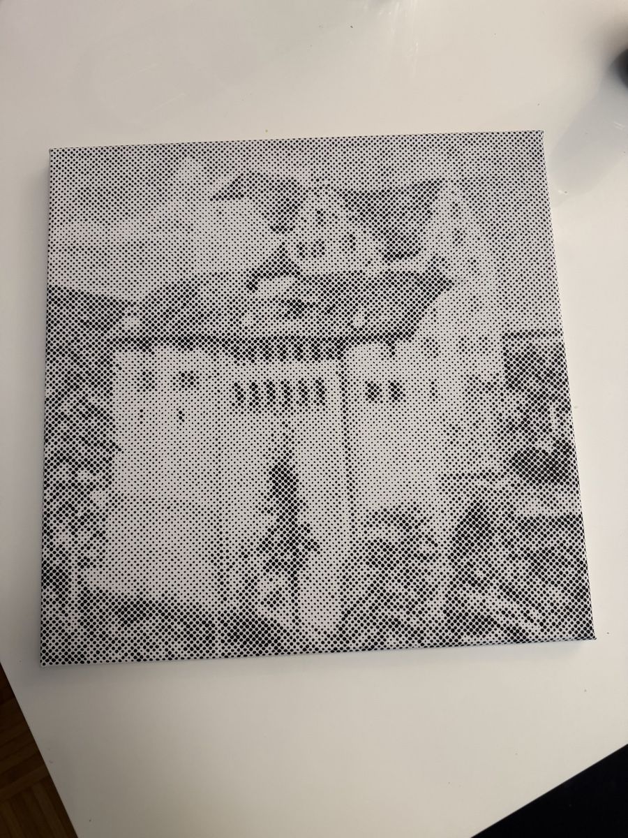 Gemälde: Selbstgemachtes Dot Paintingbild Schloss Wildegg/AG – Neu und originalverpackt aus Suhr von Oppel