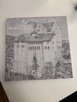 Selbstgemachtes Dot Paintingbild Schloss Wildegg/AG