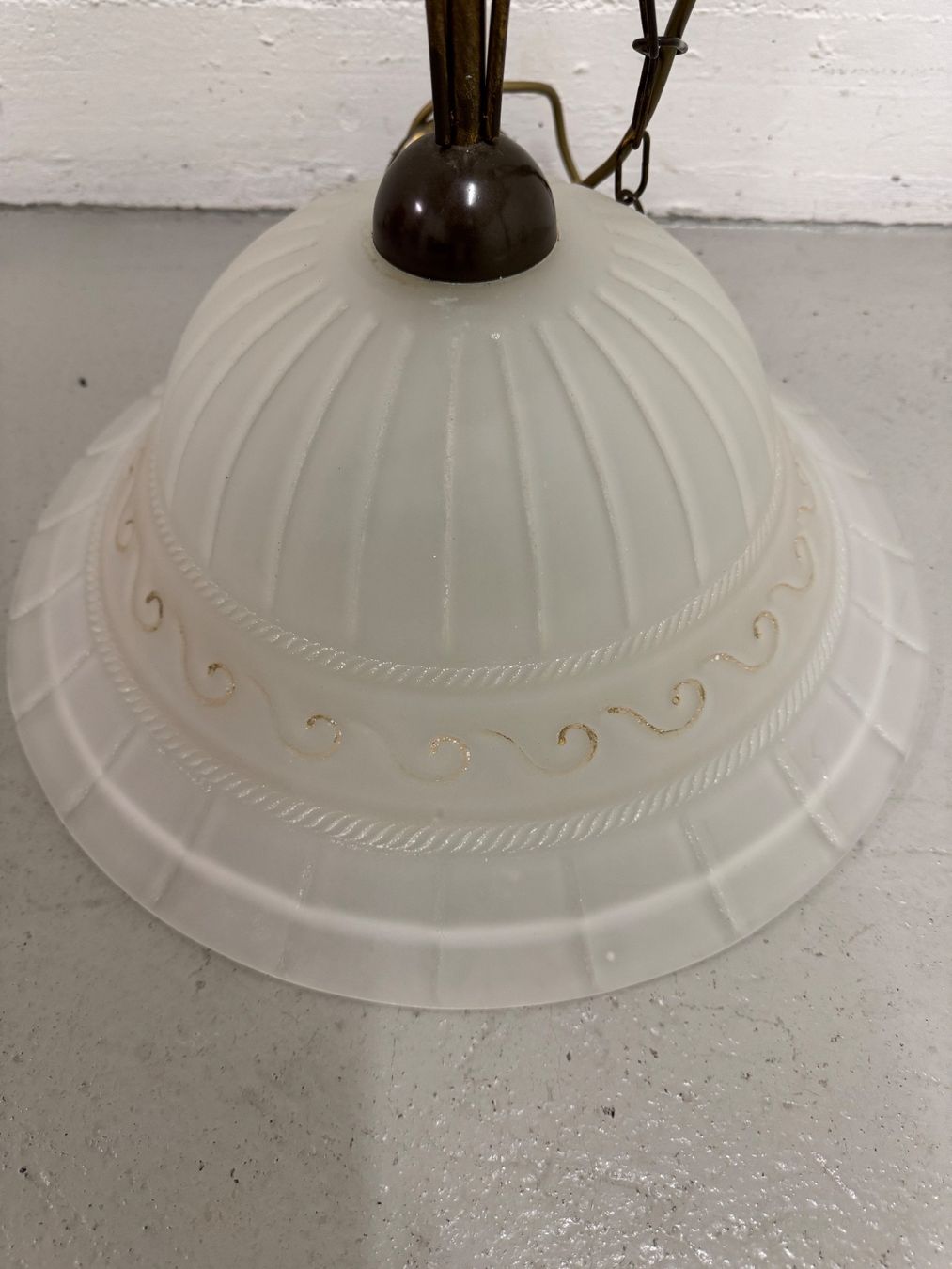 Lampadari & plafoniere: Hängeleuchte Opalglas Messing – Usato da Feldmeilen venduto da Allerlei3112 5