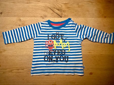 Langarmshirt Gr. 68 Blue Seven gestreift