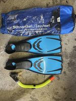 Flossenset Gr. 38/39 mit Schnorchel und Tasche