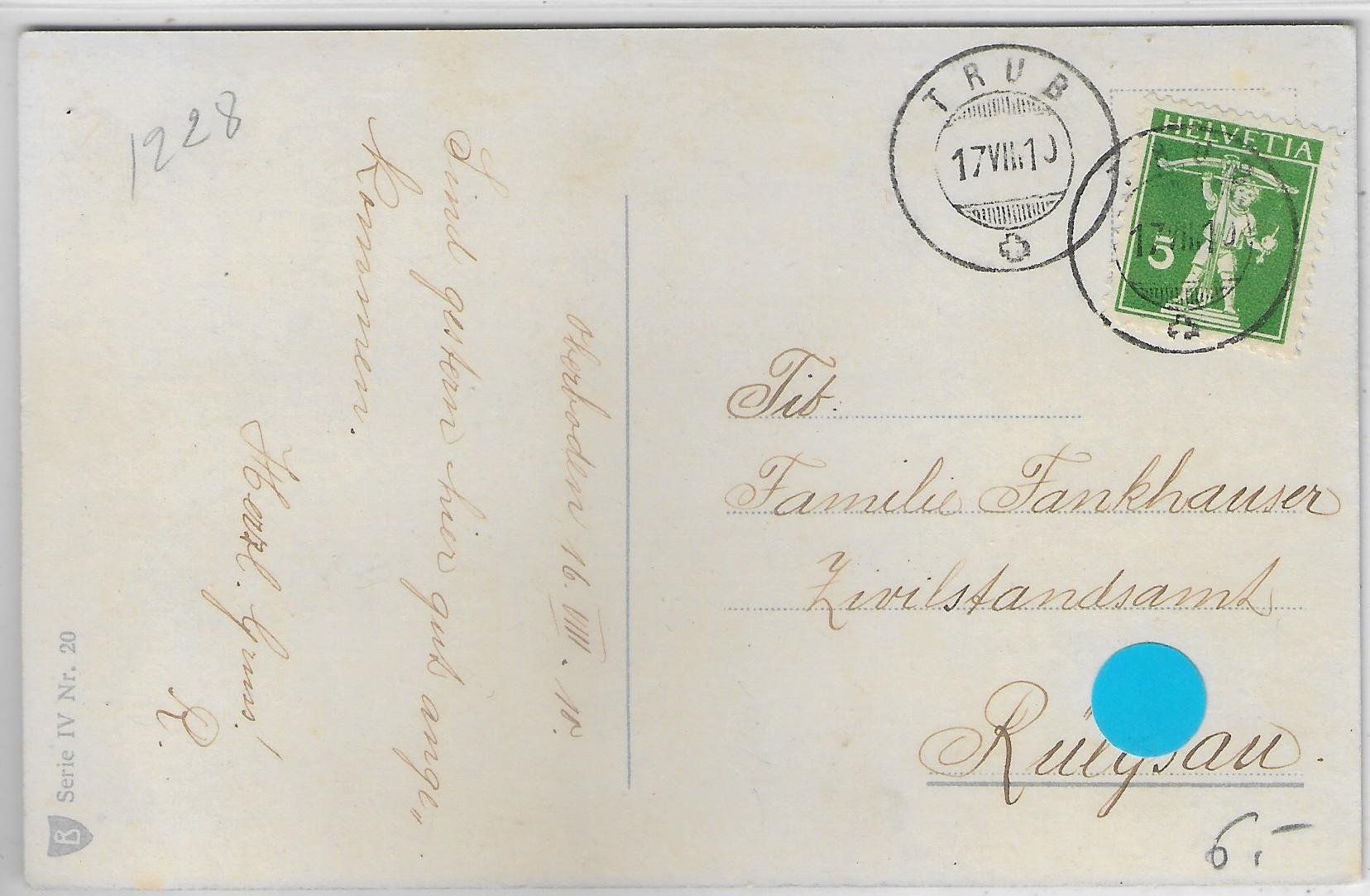 Cartoline postali: Aus der Alpenwelt - Kinder mit Ziege - Litho – Usato da Ettingen venduto da Kartenplanet 1