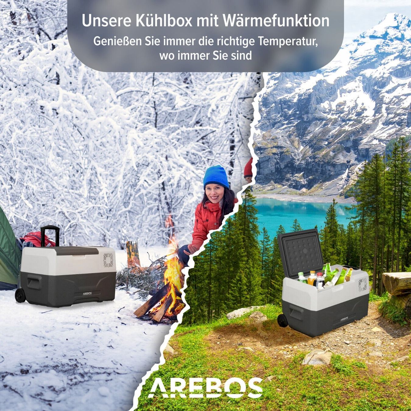 Réfrigérateurs et refroidissement: AREBOS Kompressor Kühlbox mit Rollen 27L – Neuf avec emballage d'origine à Bottighofen par zaap 2