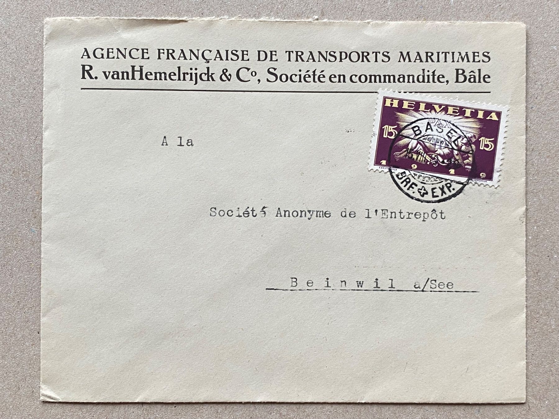 Alle Briefmarken: 145, Brief Basel Beinwil am See – Gebraucht aus Aarau von hilde47