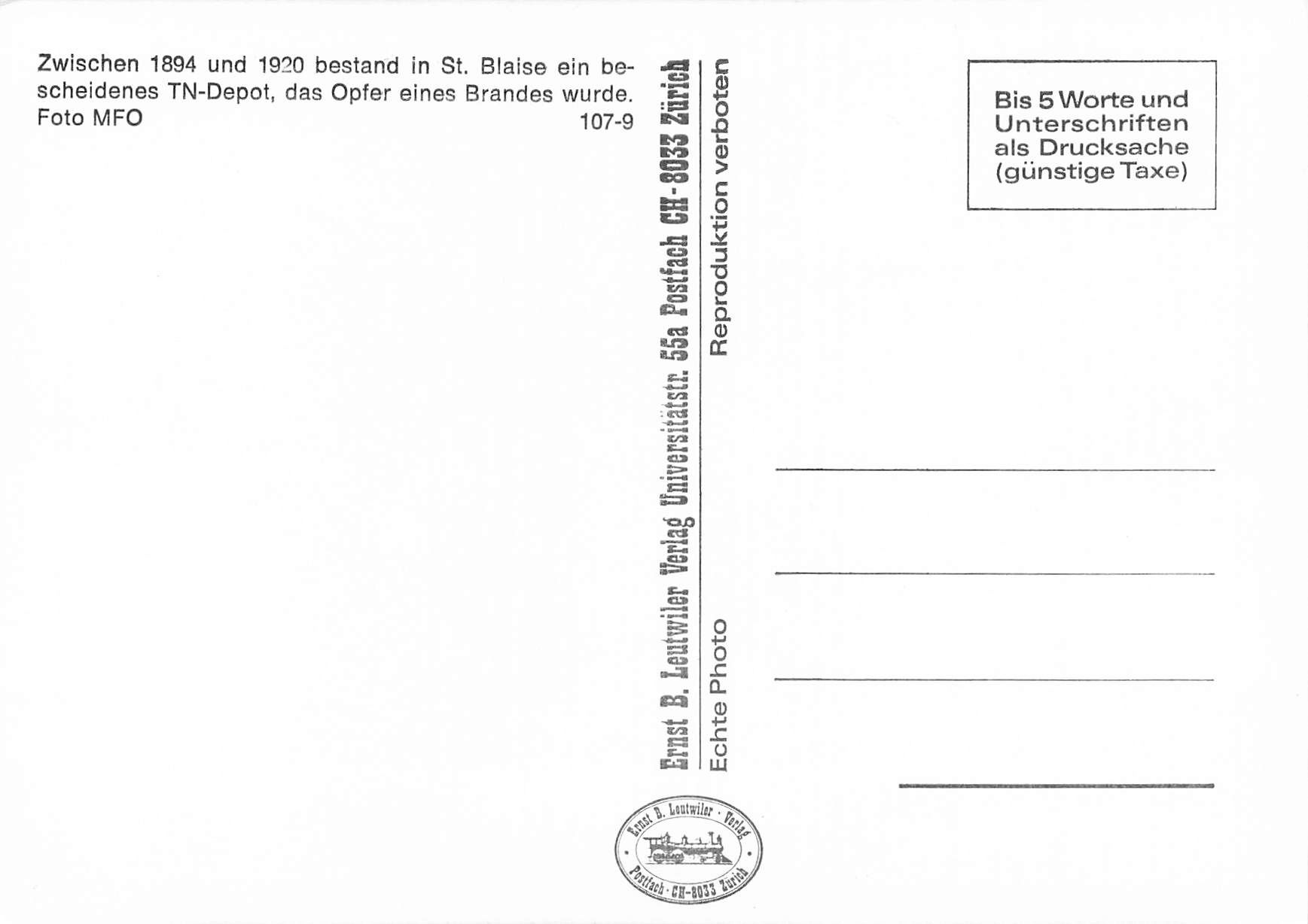 Cartes postales: Zwischen Straßenbahn – D'occasion à Biasca par Blenio71 1