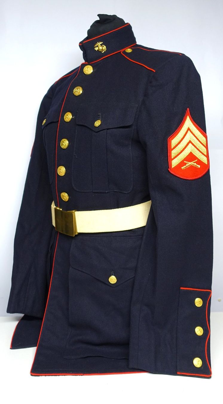 Uniformi: US Marine Corps Uniform Jacke Hose Gürtel Sergeant – Usato da Kappelen venduto da Marmoe 1