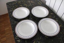 4 Salat oder Suppen Teller, Villeroy & Boch Azurea