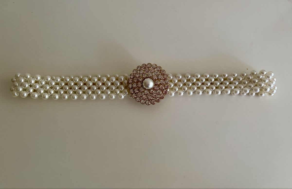 Ceintures: Elastischer Perlen-Gürtel mit Strass Schmucksteinen,  neu – Neuf (Voir description) à Muttenz par stoeberi01
