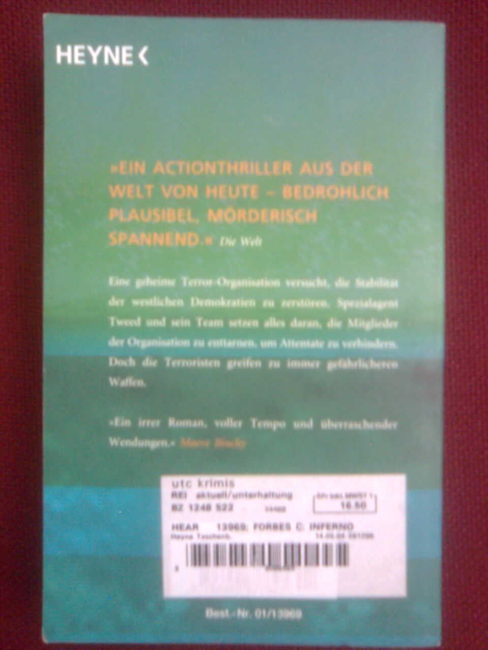 Libri: Colin Forbes Das Inferno – Usato da Basel venduto da Alacant 1