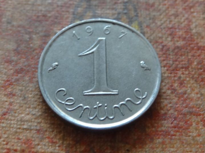 Tutti le monete: FRANCE  1 Centime  1967  (P) – Usato da Romanel-sur-Lausanne venduto da Swift13
