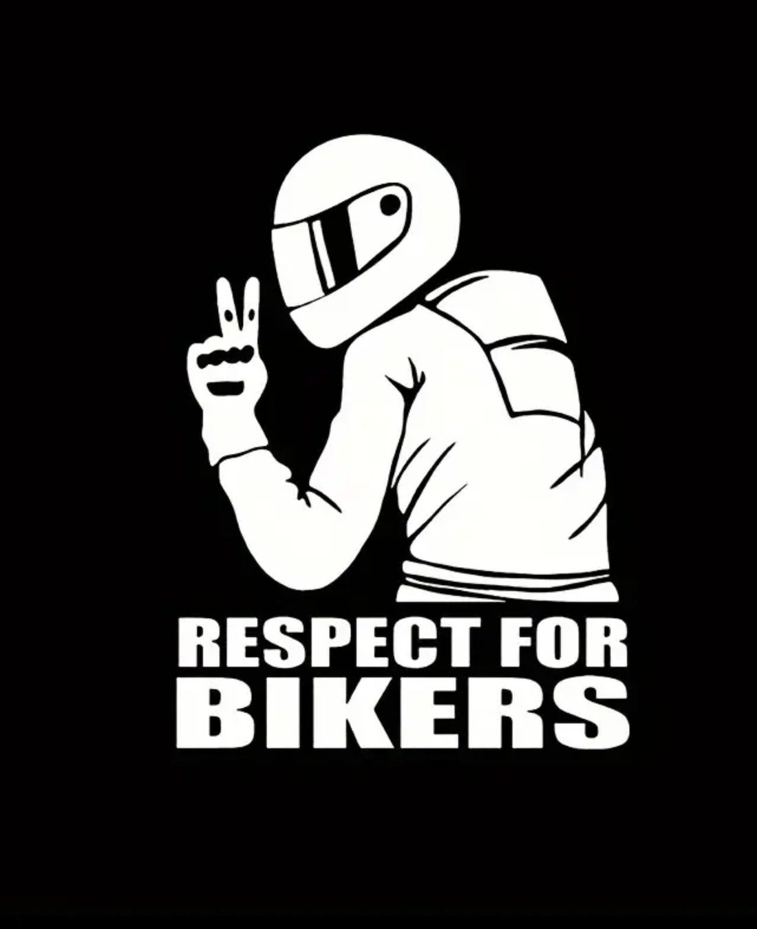 Sticker: Auto Sticker Aufkleber Respect for Bikers weiss – Nuovo e nell'imballaggio originale da Dintikon venduto da Vexi