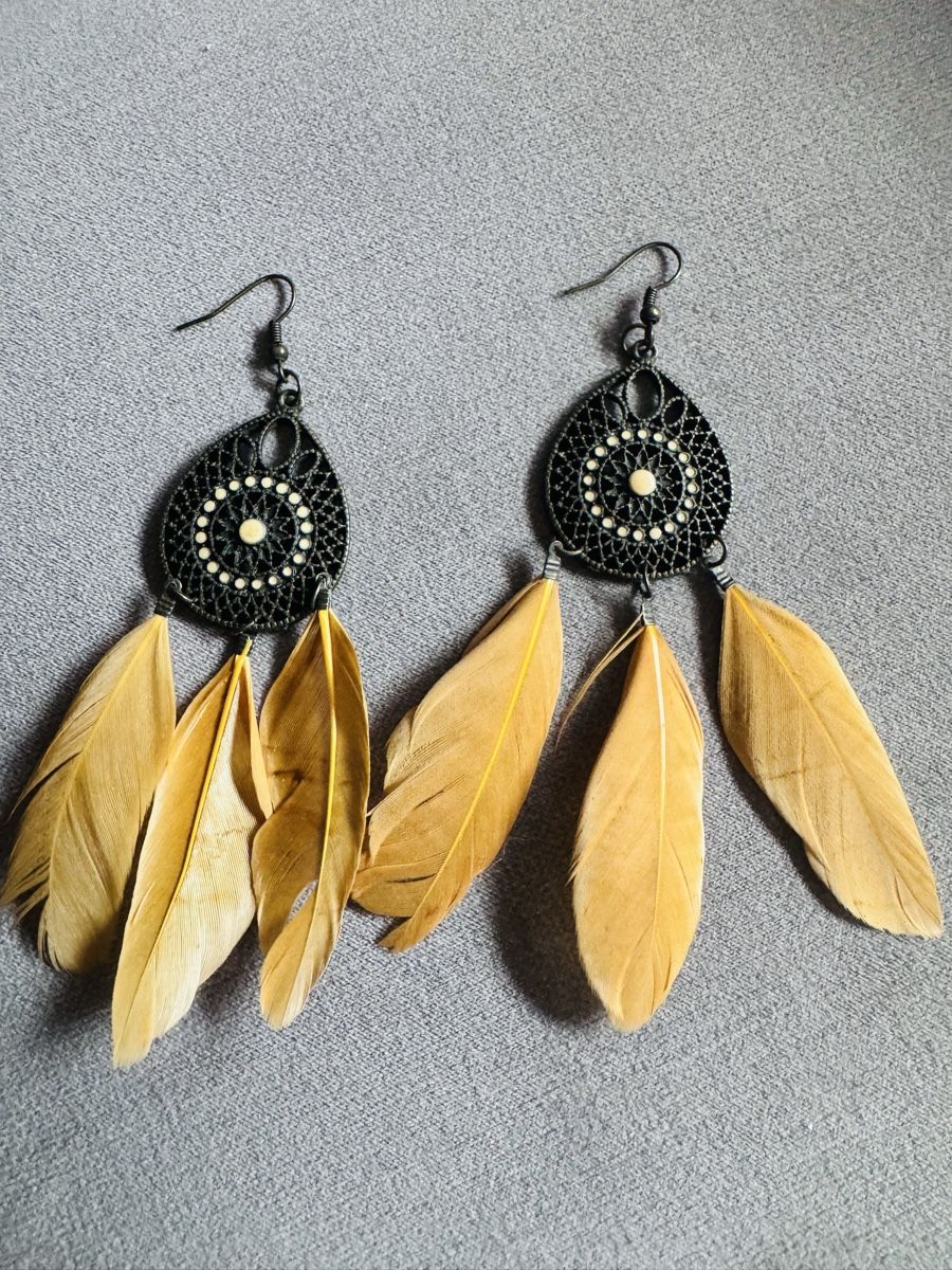 Boohoo Orecchini pendenti & Orecchini a lobo: Feather Earrings Dreamcatcher Boho Style New – Nuovo (secondo la descrizione) da Kloten venduto da jan_xn8f