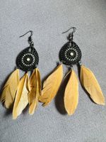 Feather Earrings Dreamcatcher Boho Style New