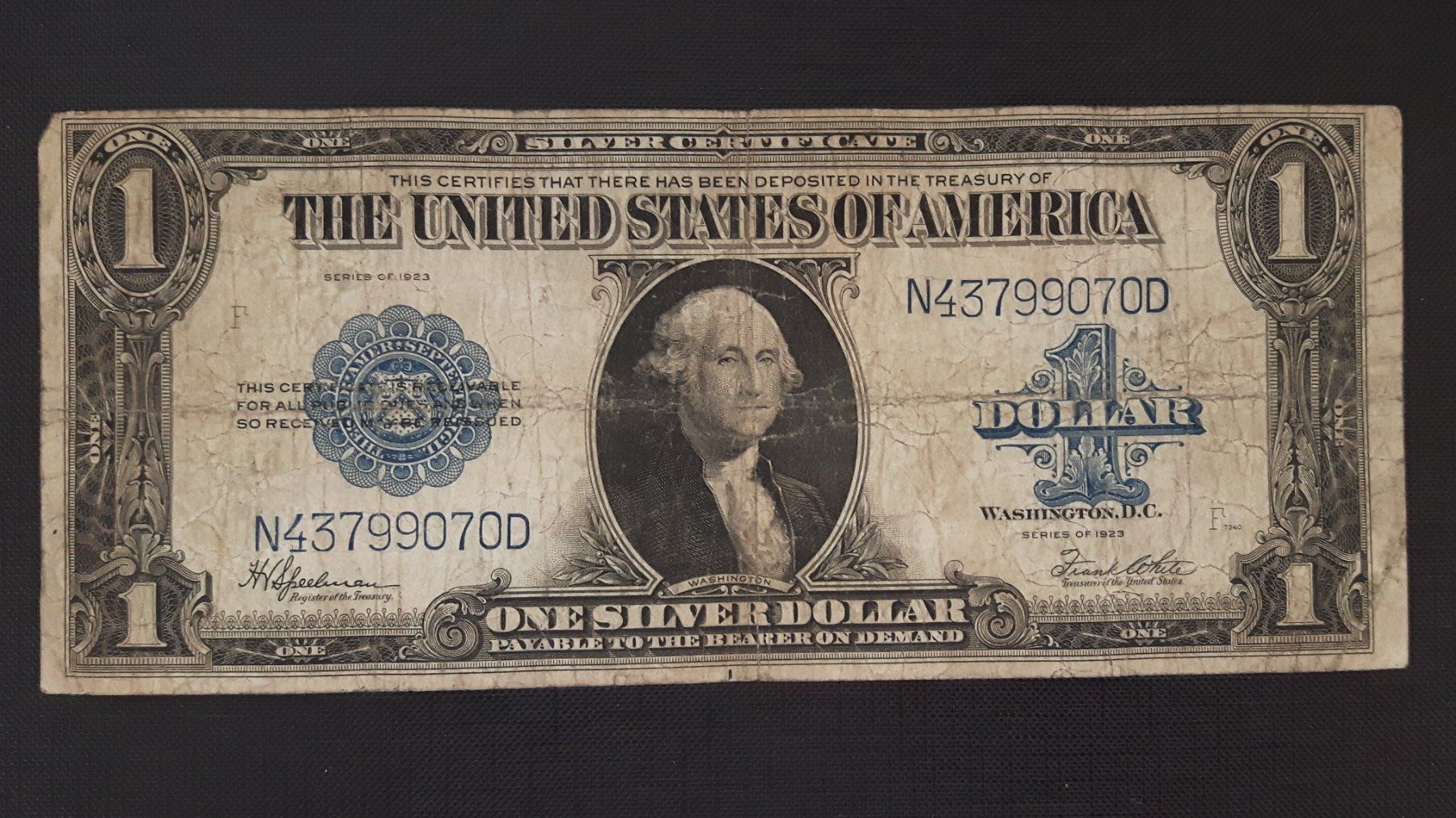 Banconote: 1$ USA 1923 SILVER CERTIFICATE – Usato da Zürich venduto da brinkosos