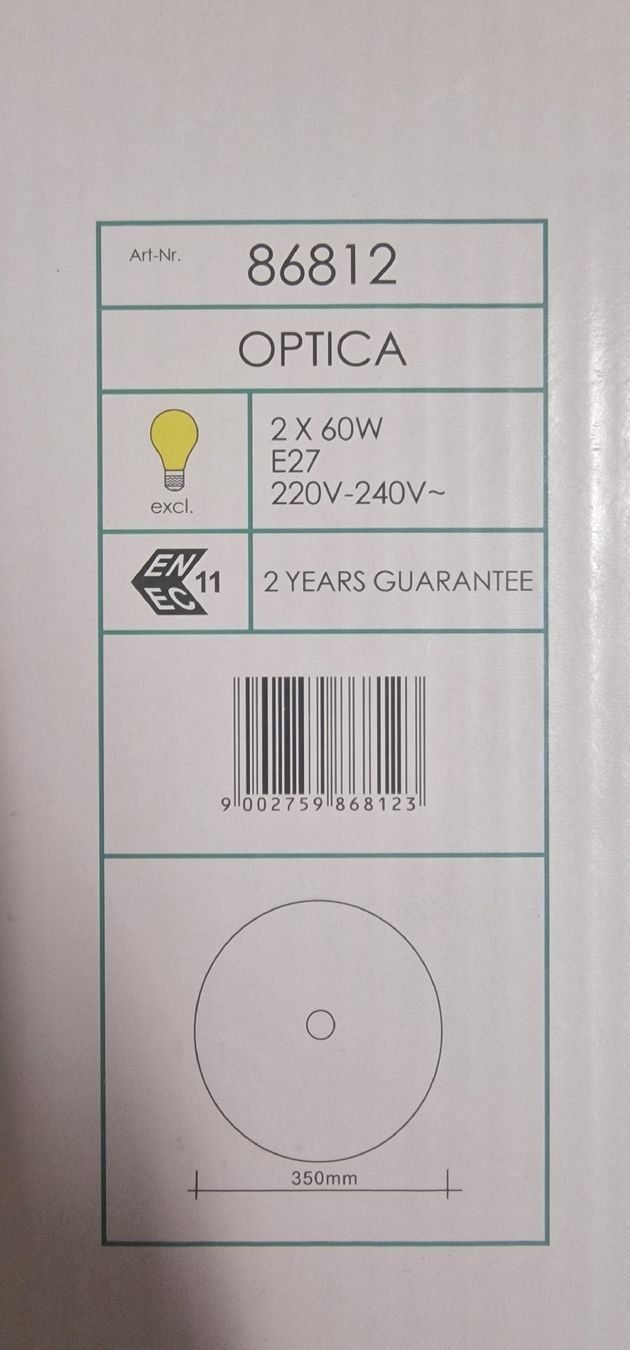 Eglo Lampadari & plafoniere: Deckenleuchte 350mm, 2x60W E27, neu – Nuovo e nell'imballaggio originale da Werdenberg venduto da Siril1 2