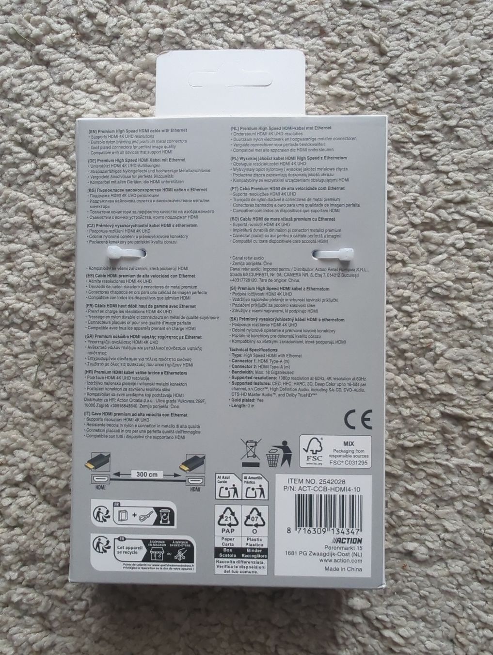 Cavi: High Speed HDMI Kabel 3m mit Ethernet – Nuovo e nell'imballaggio originale da Winterthur venduto da joh_mj2t 1