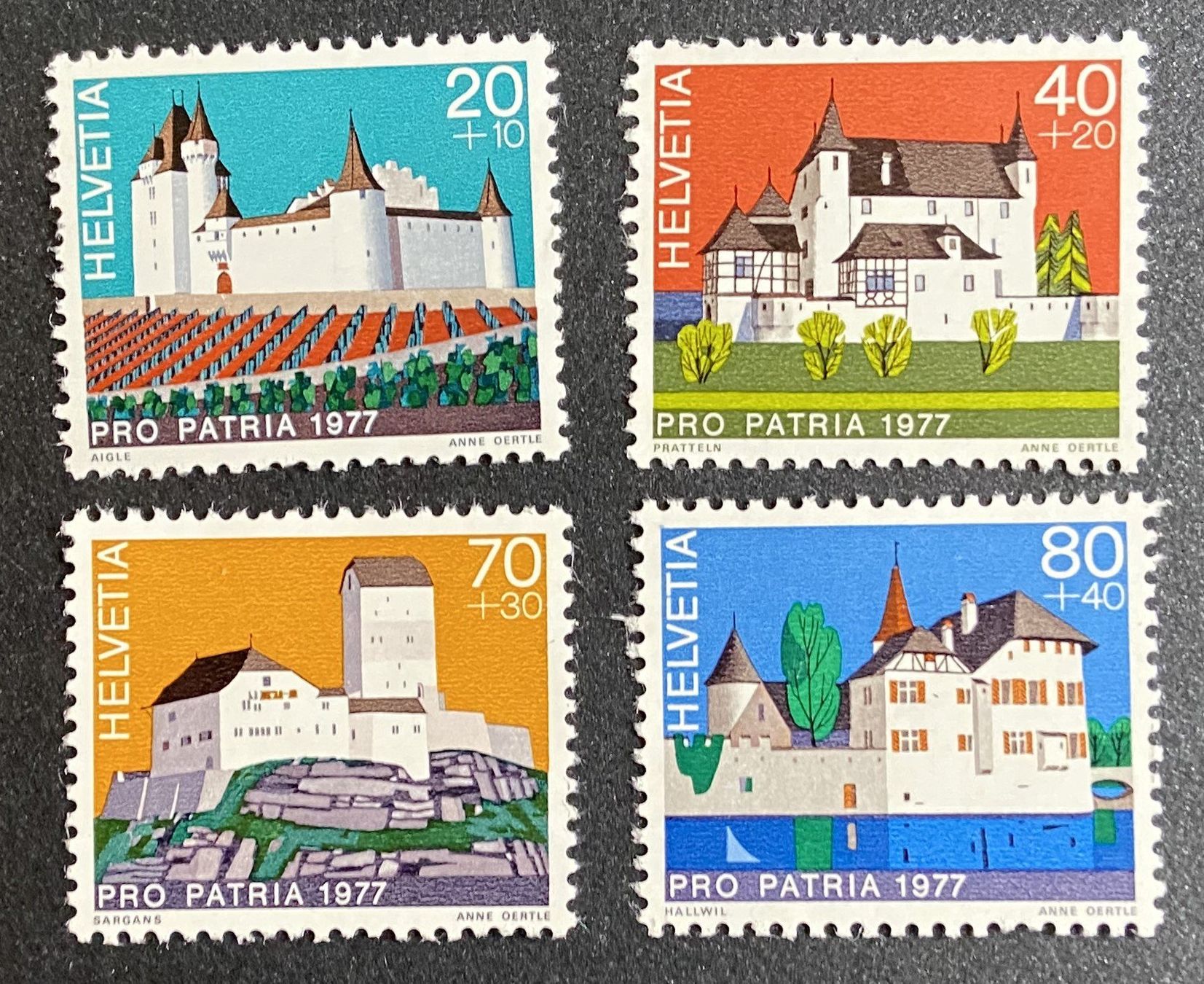 Alle Briefmarken: Lot Pro Patria 1977 – Gebraucht aus Böckten von Hansi36 2
