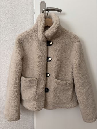 Zara Jacke Teddyfell beige Grösse S guter Zustand
