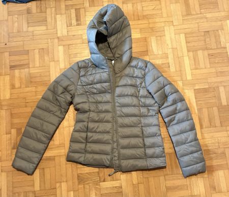 Veste d'hiver légère et chaude, couleur taupe, taille S