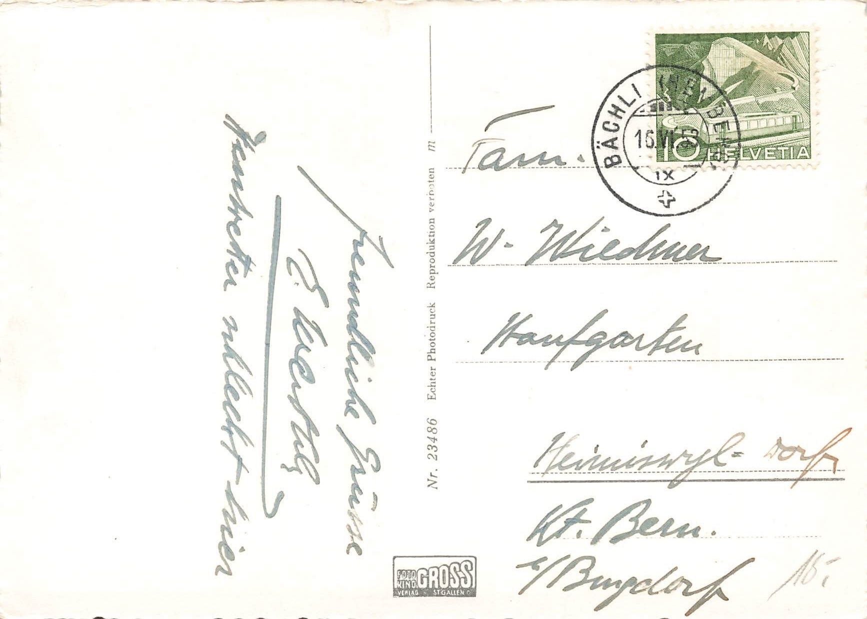 Cartoline postali: Hemberg (SG) Bächle Panorama G – Usato da Biasca venduto da Blenio71 1