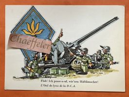 Postkarte Flab Militär Cartoon  neuwertig