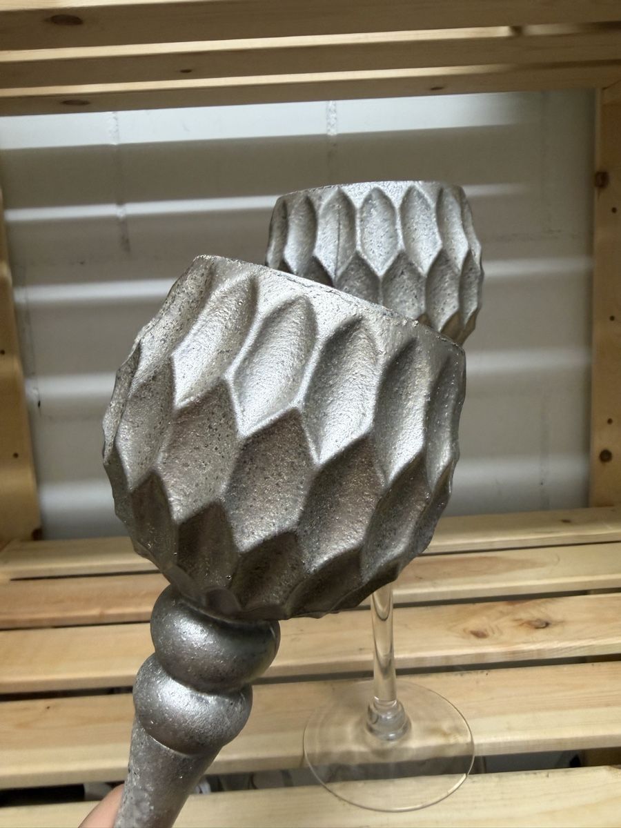 Portacandele: 2 elegante Deko-Kerzenhalter / Windlichter - Habdveredelt – Usato da Hägglingen venduto da Raff_Ella 1
