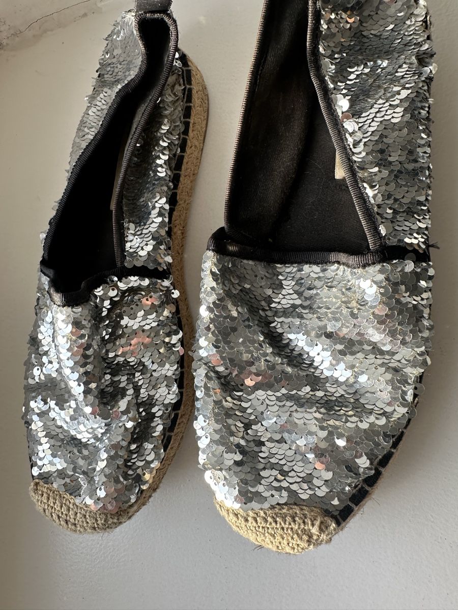 Zara Scarpe da donna: Sequined silver espadrilles ZARA size 39 – Usato da Uster venduto da Monika_OB 2