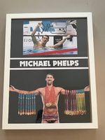 Michael Phelps - Cornice con Foto autografata+COA