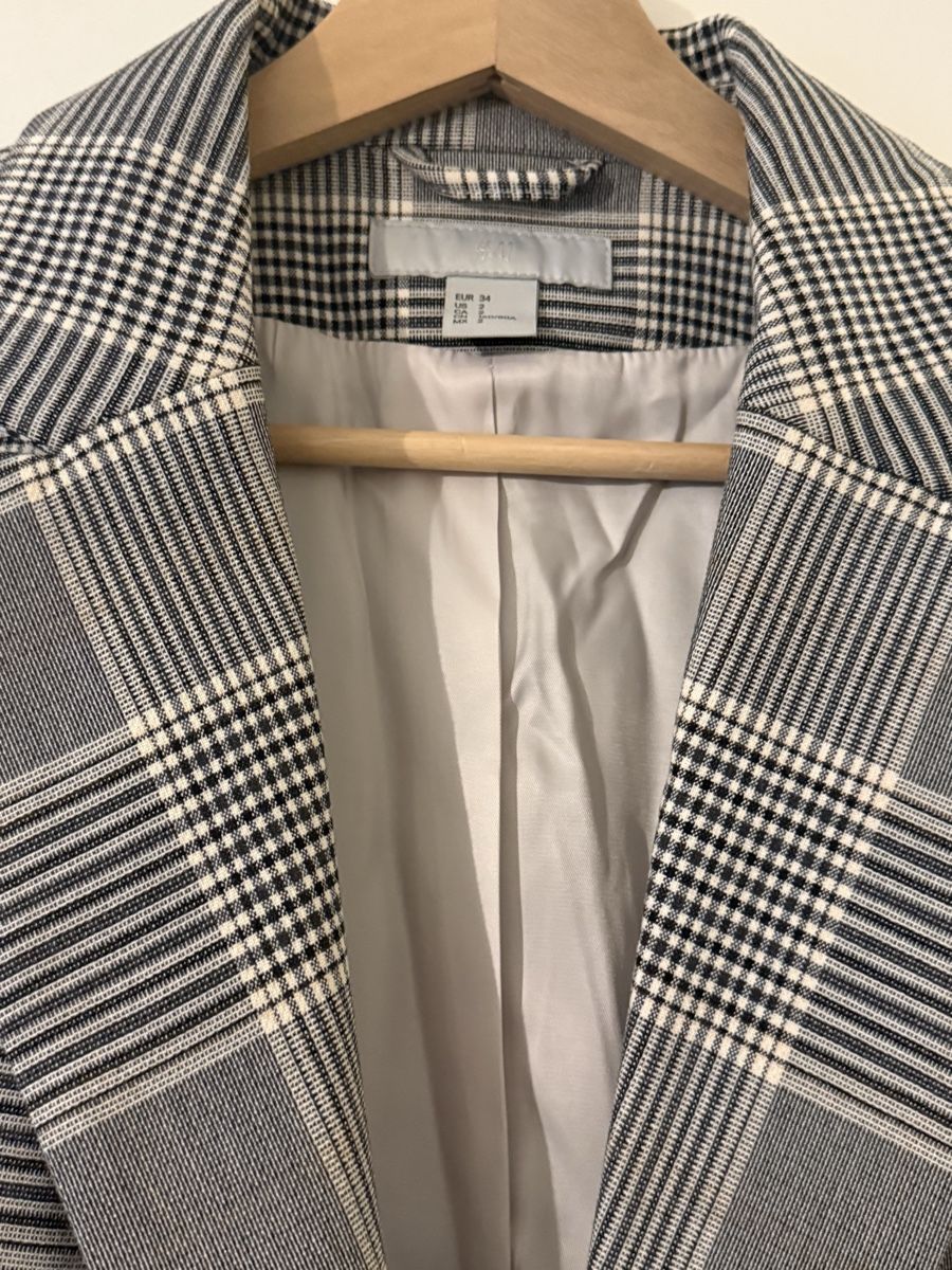 H&M Giacche: H&M Blazer, Grau Kariert, Grösse 34 – Nuovo (secondo la descrizione) da Basel venduto da zukk_ 1