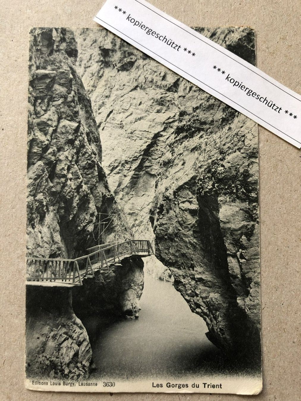 Cartoline postali: Les Gorges du Trient Nr. 3630 AK alt – Usato da Hefenhofen venduto da Bierinder