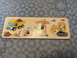 HABA Holzpuzzle Baustelle für Kleinkinder, Top Zustand!