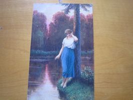 No 7 Postkarte 1921 Dame
