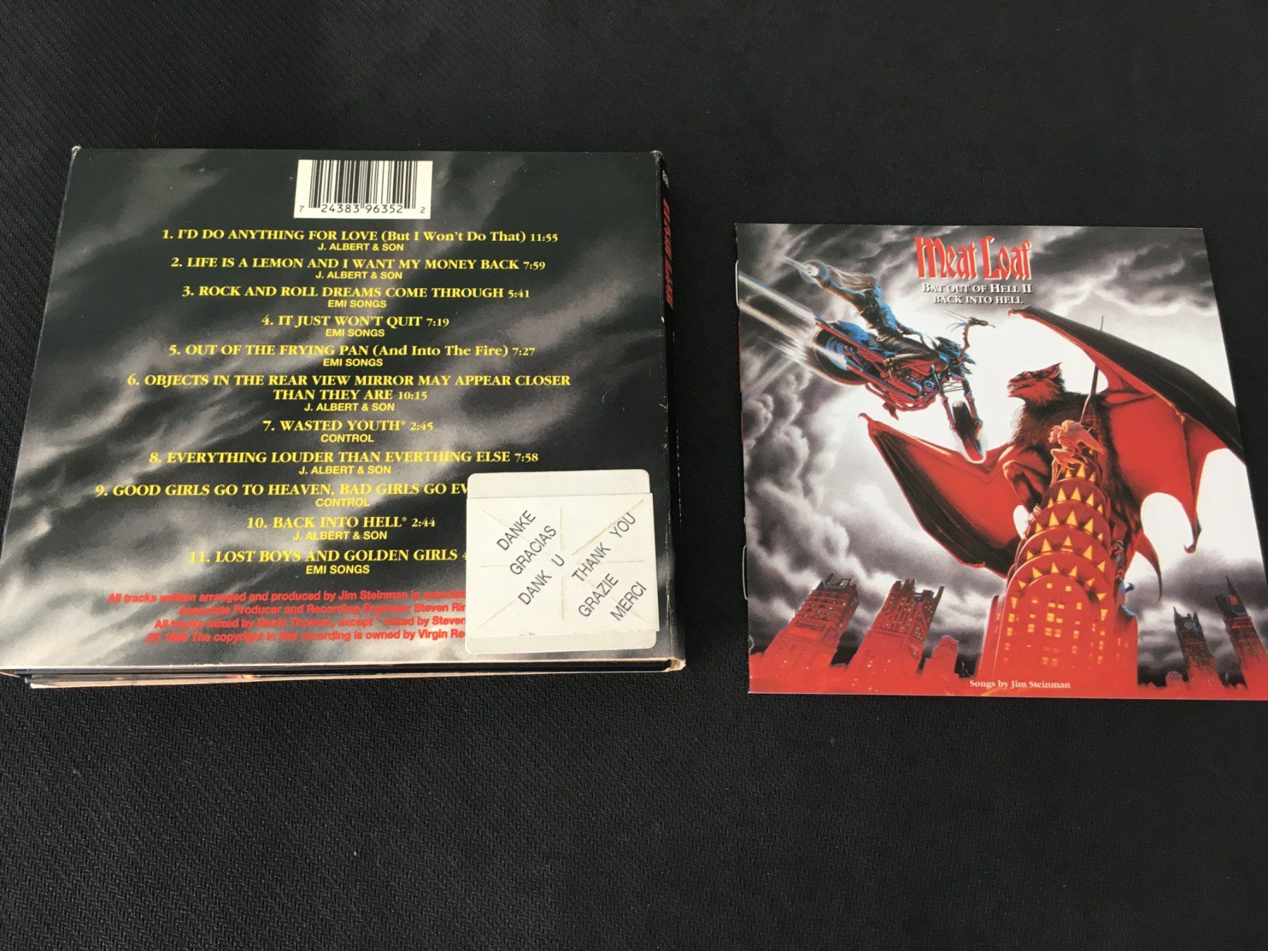 CDs: Meat Loaf - Bat out of Hell II Back into Hell -CD- Sp. Edit – Gebraucht aus St.Gallen von  3