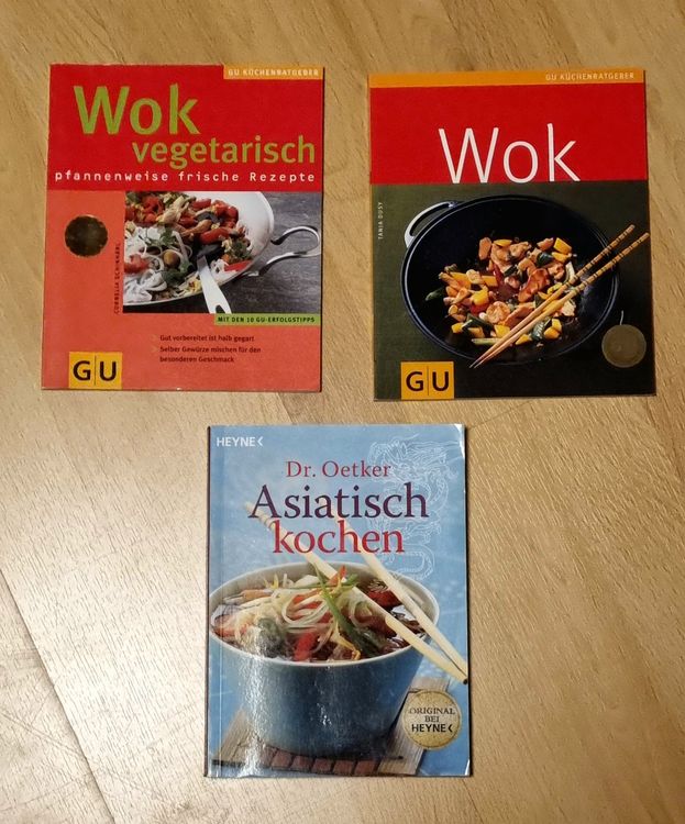 Libri: 3 Kochbücher Wok, Wok vegetarisch + Asiatisch kochen – Usato da Effretikon venduto da lenalisa63 1