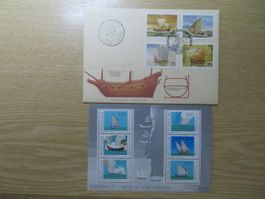 Schiffe Portugal Block und FDC