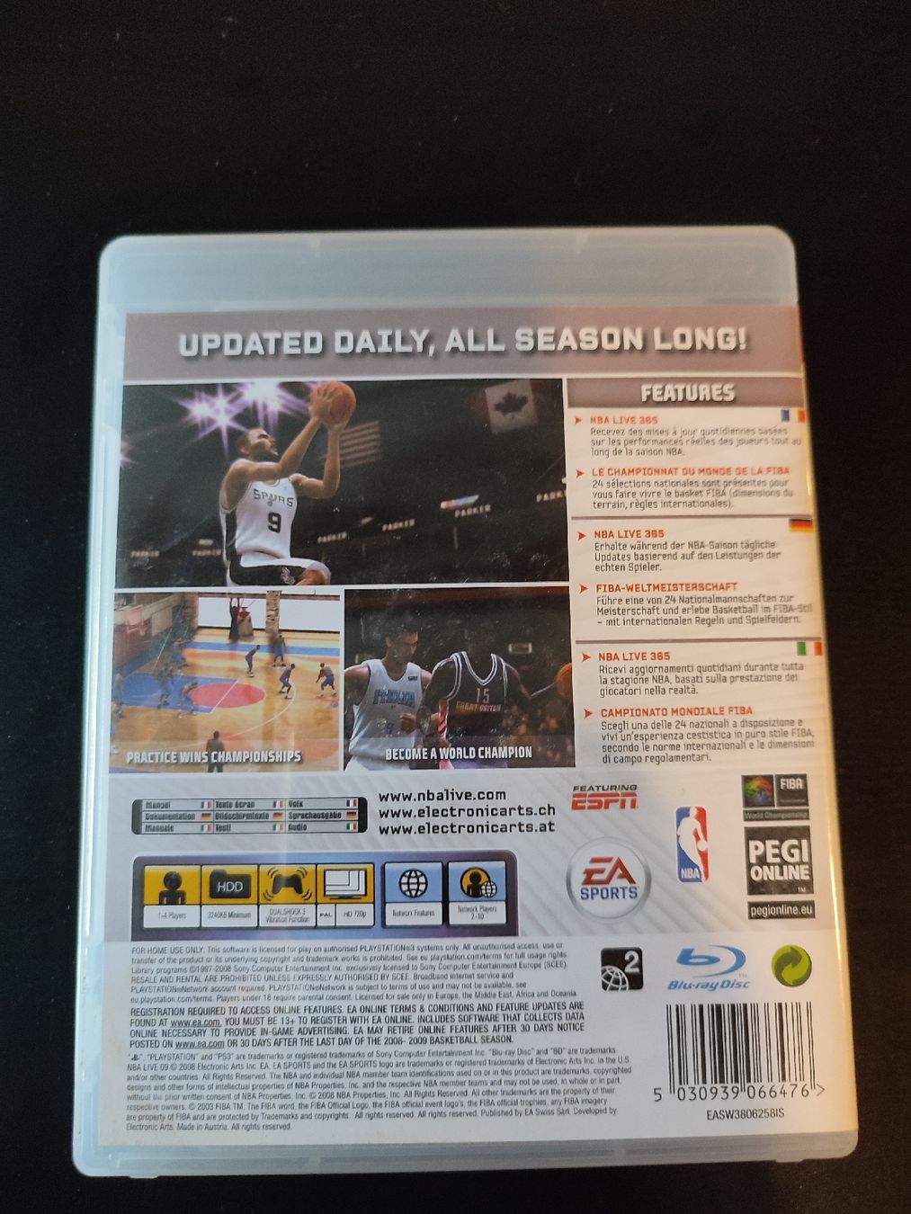 Sony Giochi: Jeux PS3 - NBA Live 09 – Usato da Martigny venduto da Errika 2