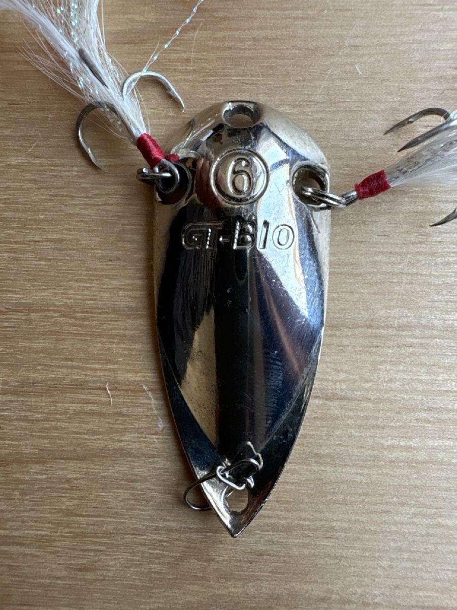 Esche: Spinner GT-Bio Grösse 6 mit Federn Silber – Usato da Thun venduto da Gitarre-1 1