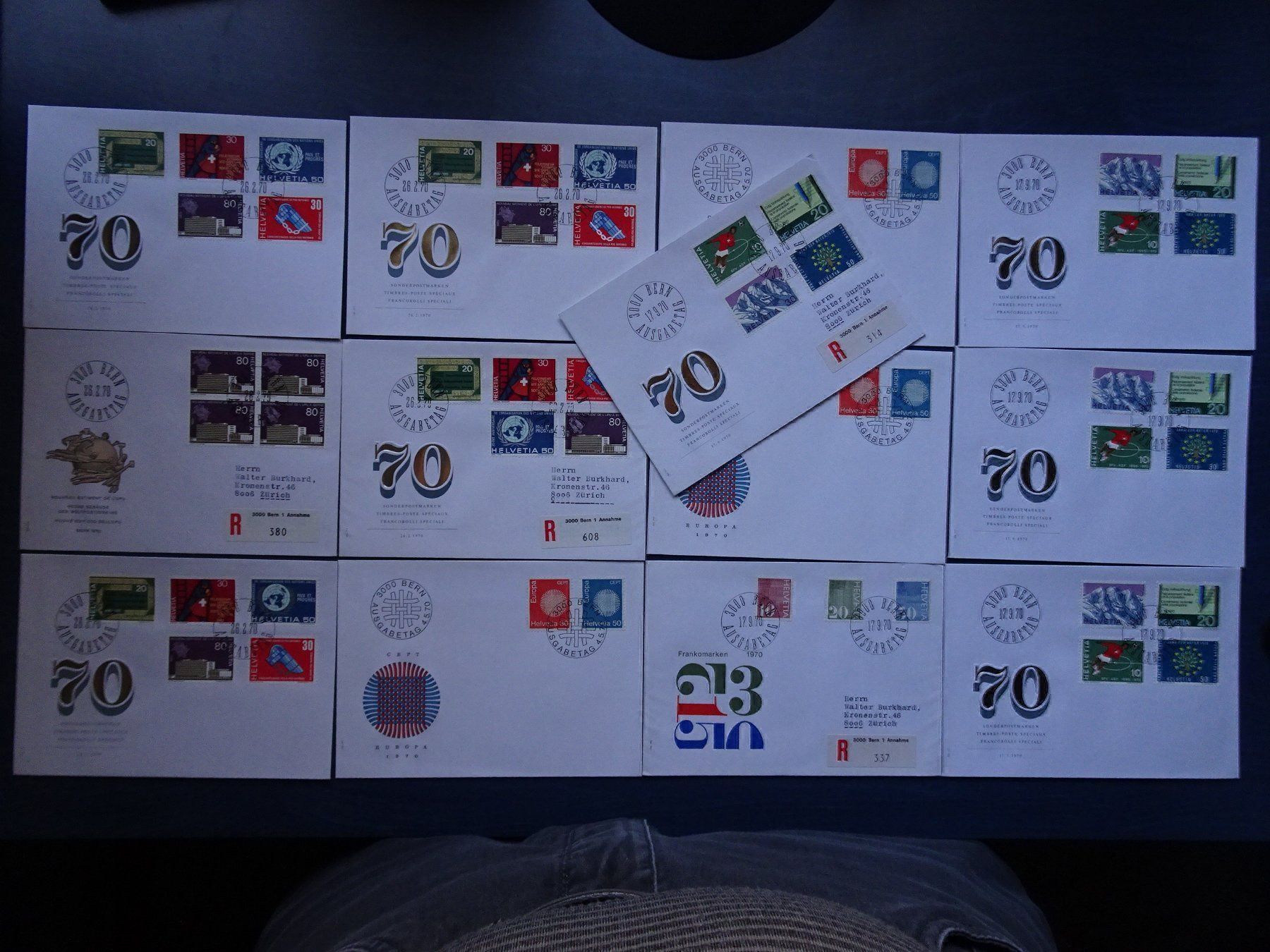 Tous les timbres: FDC 1970 – Neuf (Voir description) à Aadorf par Chnorli-Furz