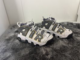 Nike Air More Uptempo weiss grau gold Grösse 36 gebraucht