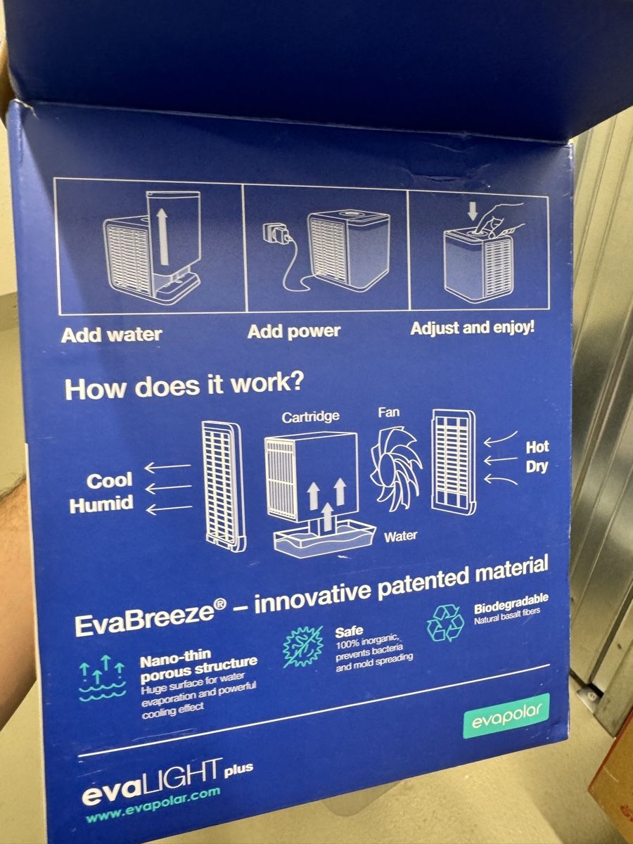 Condizionatori: EvaLIGHT Plus EV-1500 Personal Air Cooler - Like New! – Usato da Zürich venduto da Curtins 3