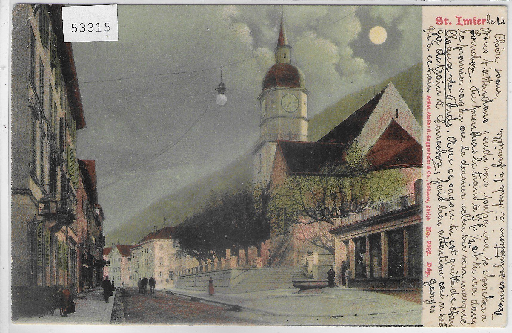 Cartes postales: St. Imier - Mondschein-Litho – D'occasion à Ettingen par Kartenplanet