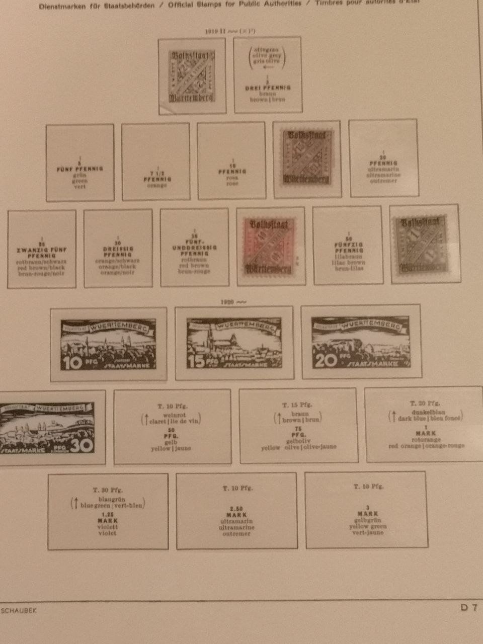 Tutti i francobolli: Deutsche Briefmarken 1916-1920. 10 Seiten. – Usato da Bern venduto da Yunkom 6