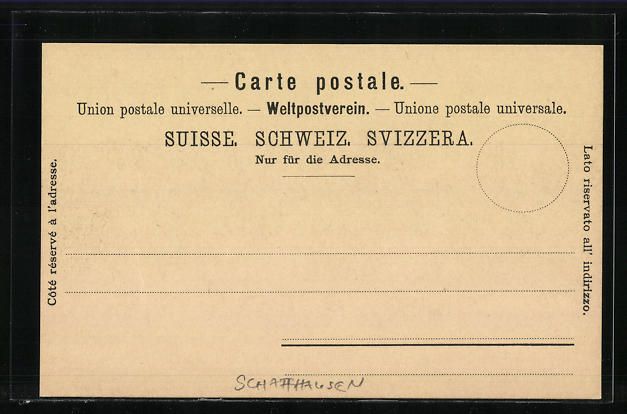 Cartoline postali: Schaffhausen, Ortsansicht mit Kirche – Usato da Berlin venduto da bartko-reher 1