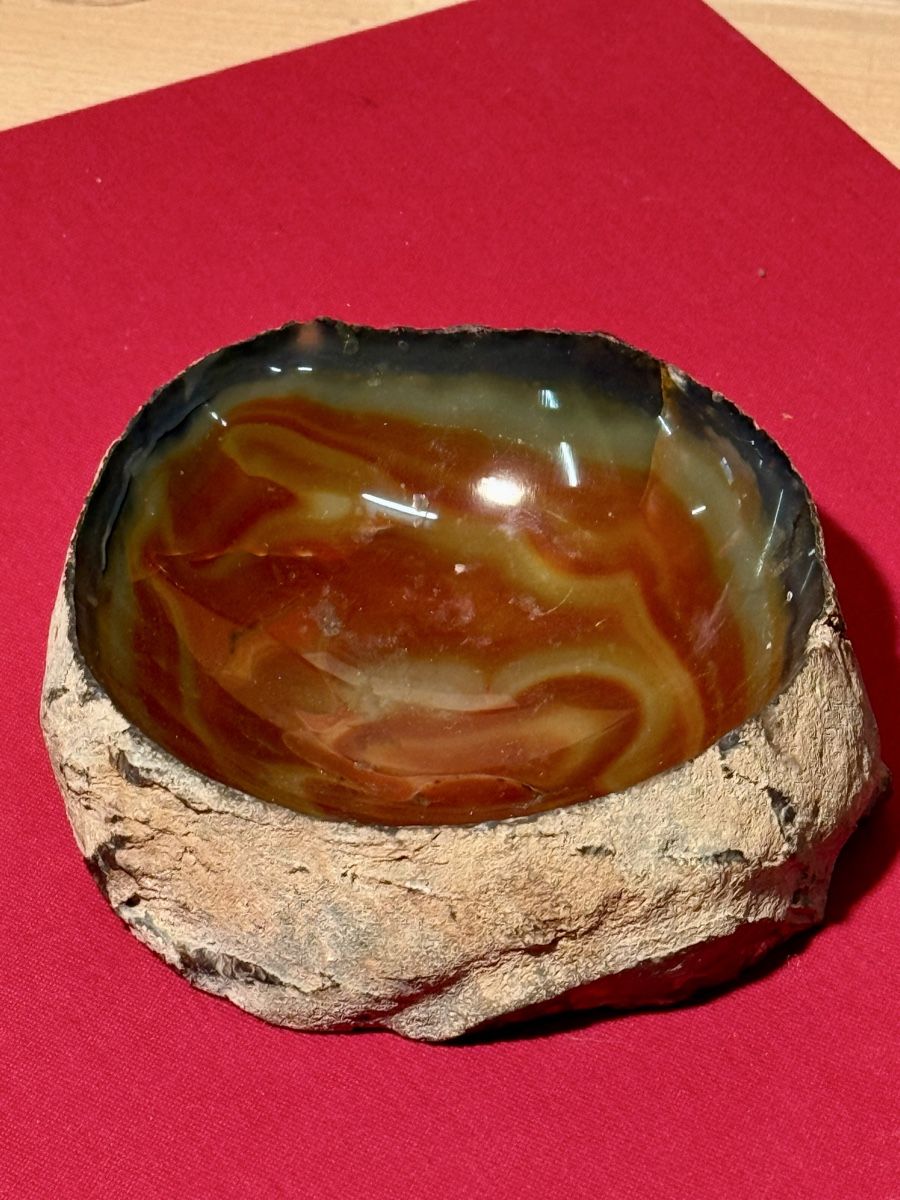 Portacenere: Agate Bowl/Asthray - Natural Stone Beautiful  – Usato da Lausanne venduto da artnouveau04 1