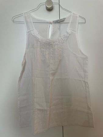 Zara Basic Top, weiss, Grösse M, neuwertig
