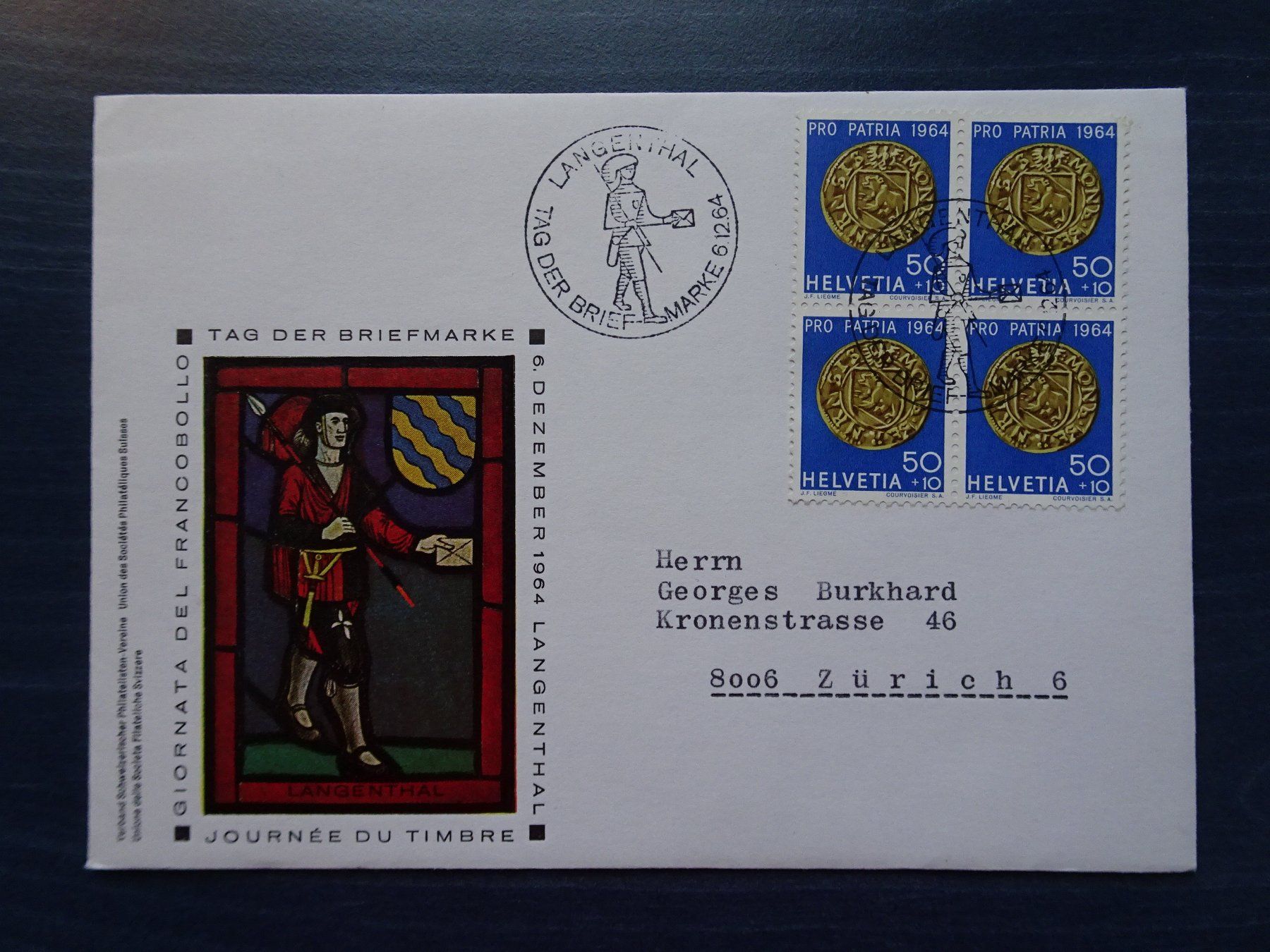 Alle Briefmarken: Tag der Briefmarke 1964 – Gebraucht aus Aadorf von Chnorli-Furz